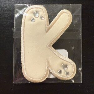 Stoney Clover Lane Rhinestone K Letter Patch NWT
